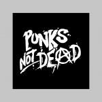 Punks not Dead  čierne teplákové kraťasy s tlačeným logom